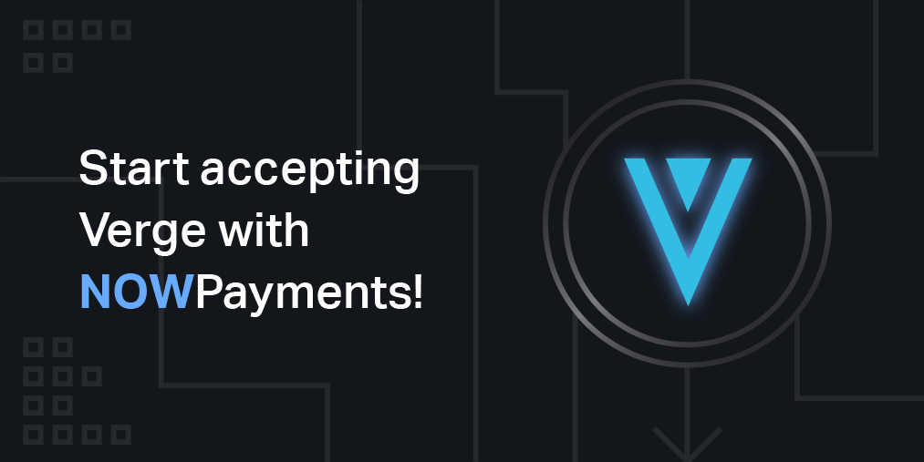 Accept payments in Verge coin