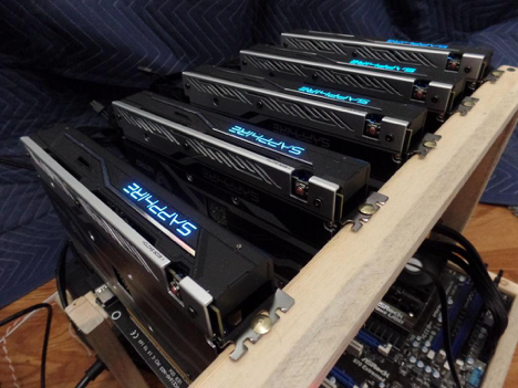 GPU mining farm for Bitcoins