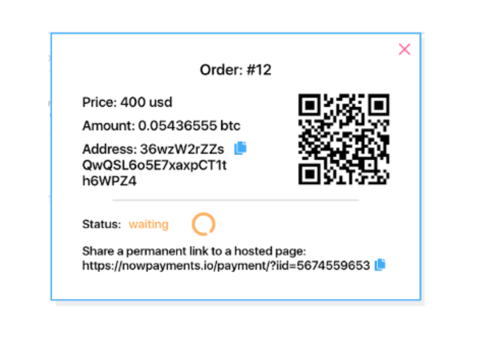 Crypto invoice