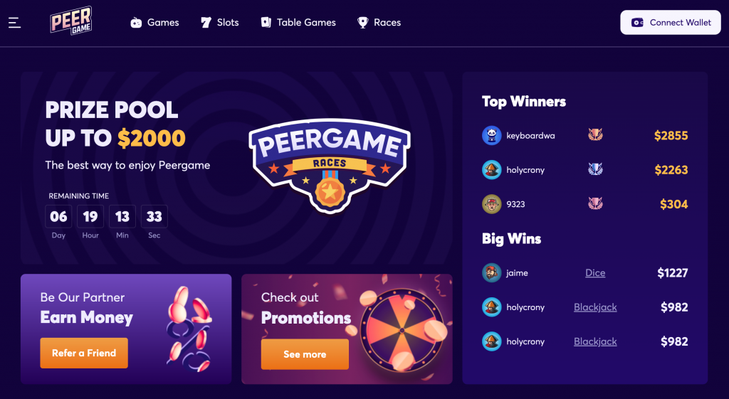PeerGame Lottery
