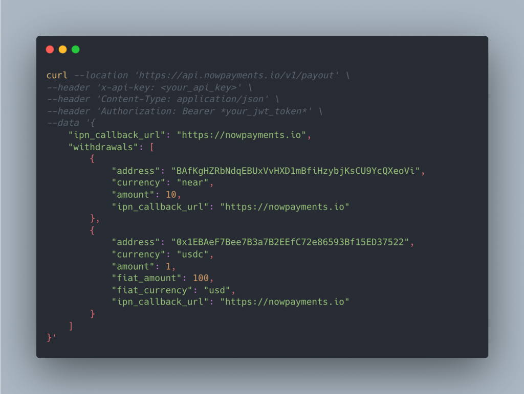 NEAR Mass Payouts API