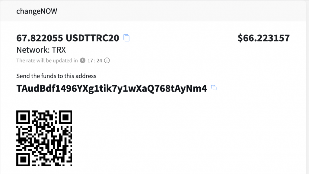 Network Indication on Payment Page