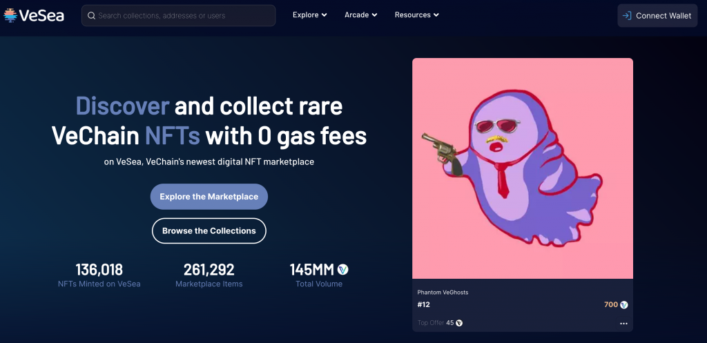 VeSea: Discover, Collect & Sell NFTs on Vechain