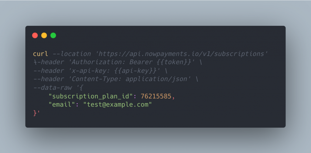 Creating an Email Subscription