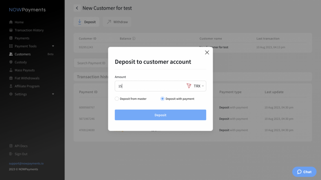 Invoice Creation for Customer Account Top-Ups